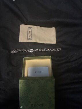 Gucci Silver Interlocking G Link Bracelet